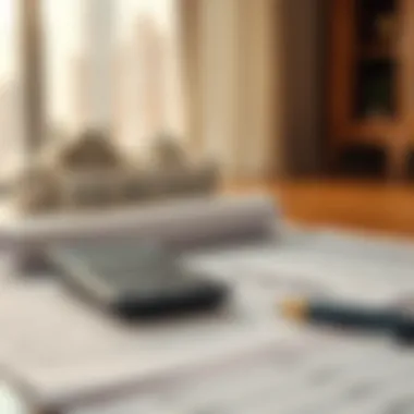 Financial documents and a calculator representing financing options