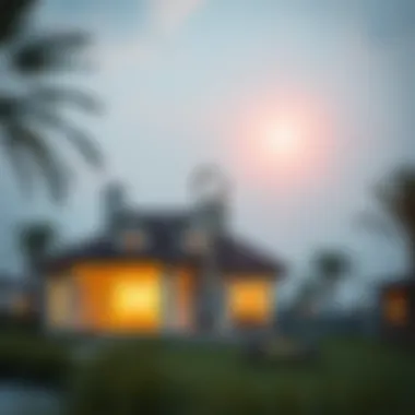 Illustration of a house with a key symbolizing ownership