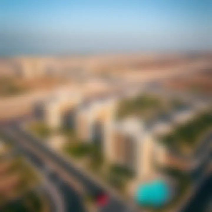 Aerial view of Goshi Residence and its neighborhood