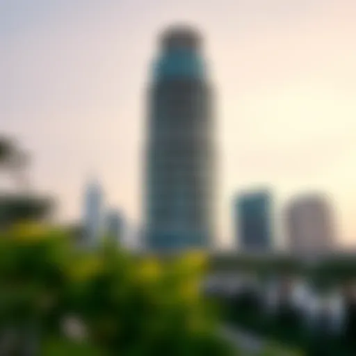 Stunning view of Ajman One Tower showcasing its architectural elegance