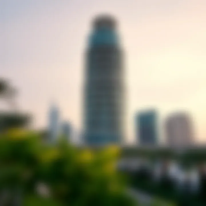 Architectural Elegance of Ajman One Tower Stunning view of Ajman One Tower showcasing its architectural elegance