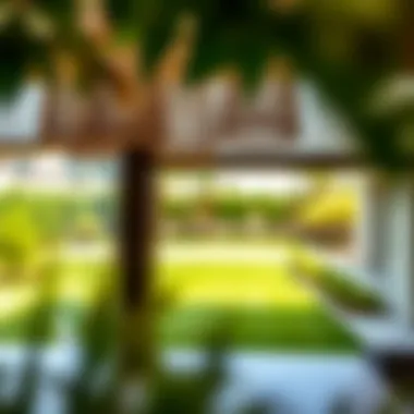 Serene Garden Setting in Al Twar Beautiful garden view from a villa in Al Twar