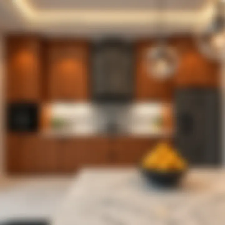 Contemporary Kitchen Features in Al Twar Modern kitchen design in Al Twar villas