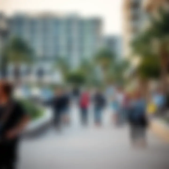 Community Engagement in Aldar's Urban Developments A bustling community park developed by Aldar, highlighting urban lifestyle