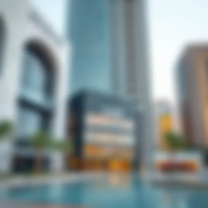 Detailing Aldar's Modern Architectural Design Close-up of Aldar's iconic building showcasing modern design elements