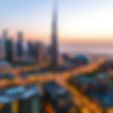 Panoramic view of Dubai skyline featuring Al Fahim Building