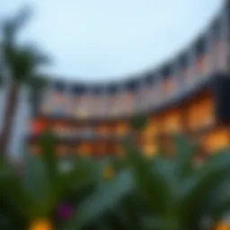 Exterior view of Carrefour Pavilion showcasing modern architecture