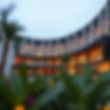 Exterior view of Carrefour Pavilion showcasing modern architecture