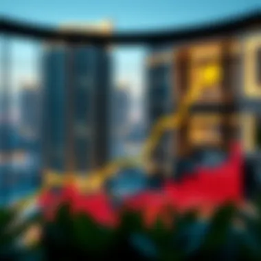 Real estate market trends graph illustrating growth in Dubai