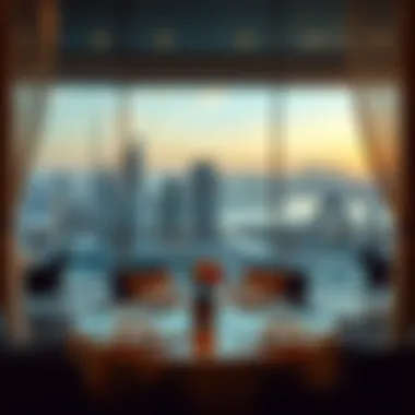 Luxurious dining experience overlooking the Dubai skyline