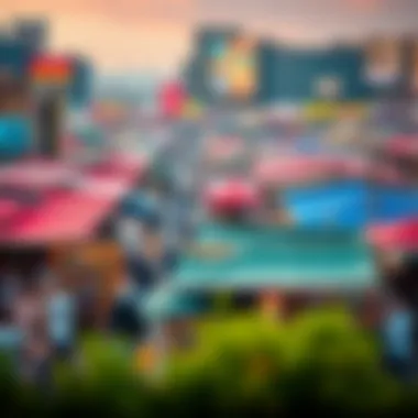 Vibrant UAE Market Landscape Overview of a bustling UAE market