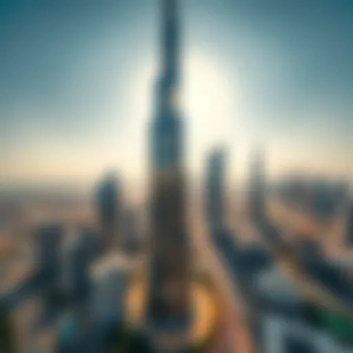 Aerial view showcasing the grandeur of Creek Tower Deira against Dubai's skyline