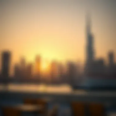 Sunset view highlighting the skyline transformation with Creek Tower Deira