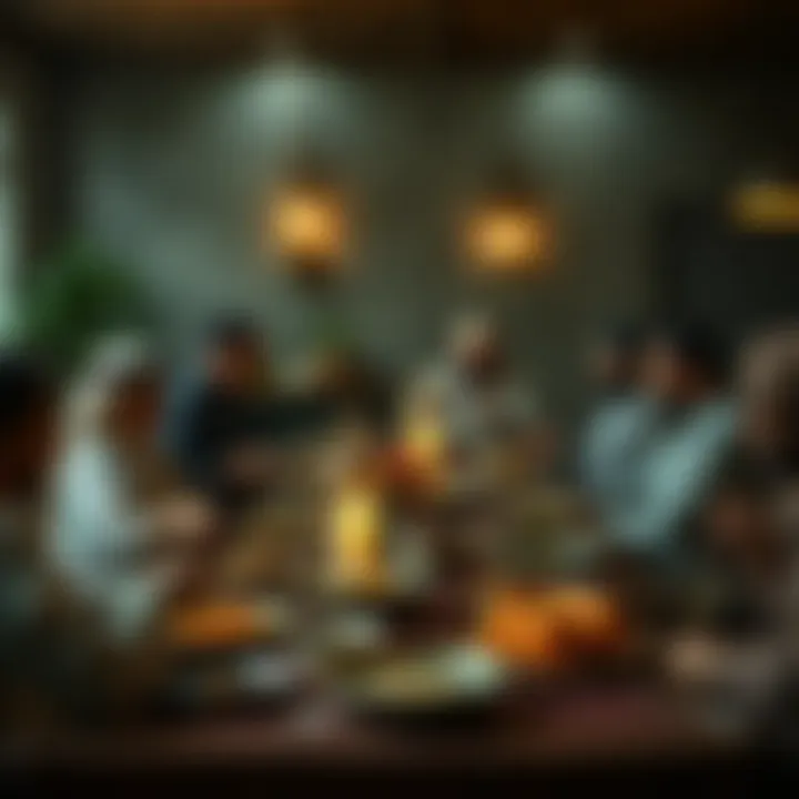 Gathering for Iftar: A Cultural Tradition Traditional iftar meal setting