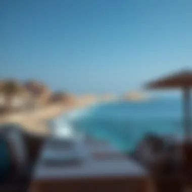 Breathtaking Coastal Views from مطاعم امبريلا بيتش Stunning beach view from the restaurant