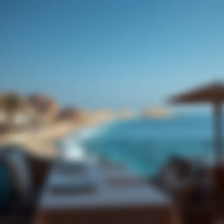 Breathtaking Coastal Views from مطاعم امبريلا بيتش Stunning beach view from the restaurant