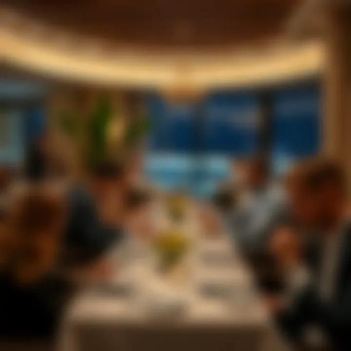 Memorable Moments at مطاعم امبريلا بيتش Guests enjoying a delightful dining experience