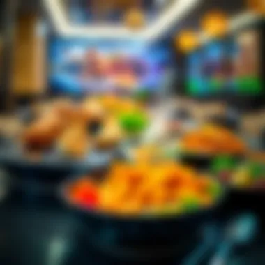 Diverse Culinary Offerings at مطاعم امبريلا بيتش A vibrant array of dishes showcasing diverse cuisines