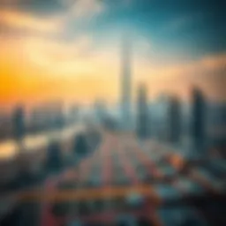 Dubai skyline with real estate developments