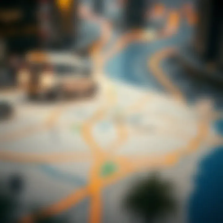 Accessibility Map of Dip Dubai Map outlining the accessibility features and major roads leading to Dip Dubai