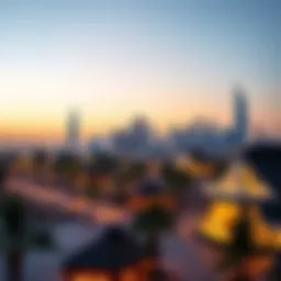 A picturesque view of Al Badia's skyline at dusk