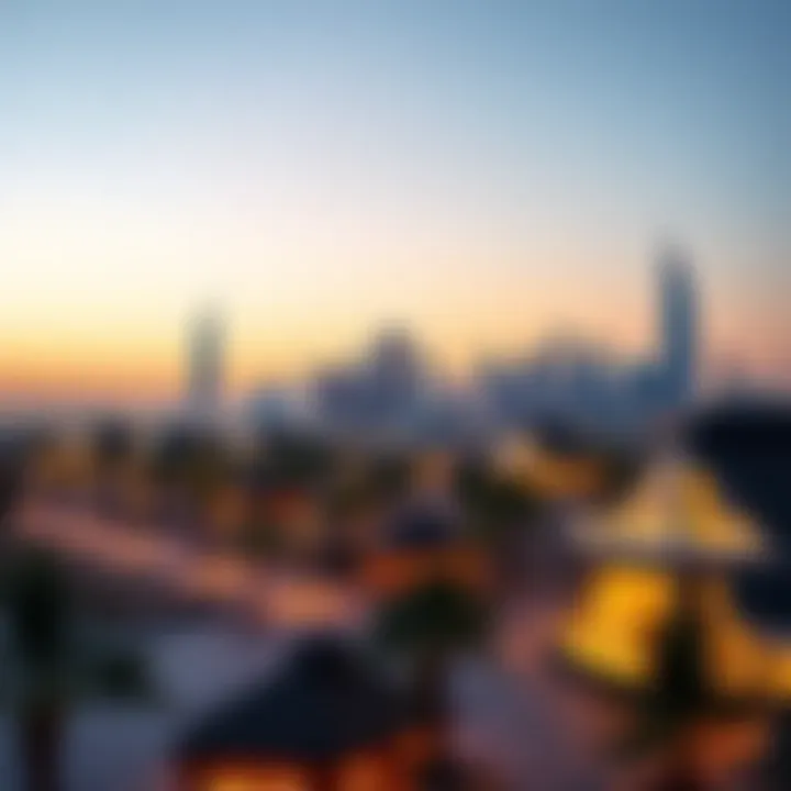 Al Badia Skyline at Dusk A picturesque view of Al Badia's skyline at dusk