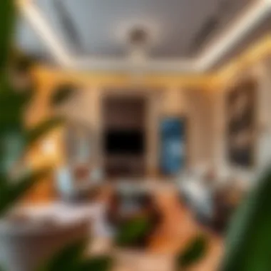 Interior of a luxury apartment showcasing elegant design