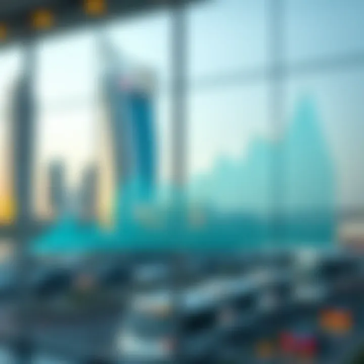 Statistical graph displaying real estate market trends in Dubai