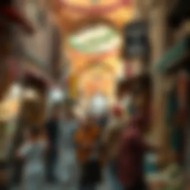 Vibrant souk showcasing traditional market culture