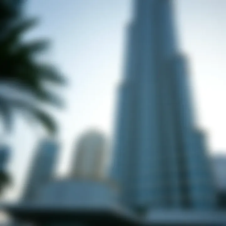 Stunning view of Emirates Tower's façade showcasing modern architecture