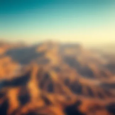 Aerial view of Jebel Jais showcasing its majestic peaks and valleys