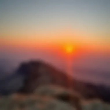 The breathtaking sunset view from the summit of Jebel Jais