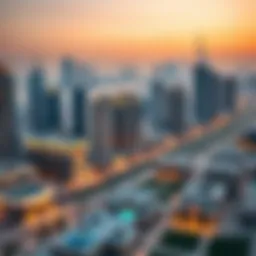 An overview of Dubai's skyline featuring luxury properties