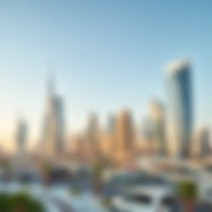A future skyline of Dubai featuring upcoming Meraas projects