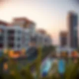 A stunning view of a Meraas Real Estate development in Dubai showcasing modern architecture