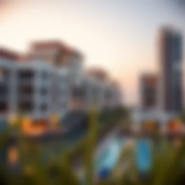 A stunning view of a Meraas Real Estate development in Dubai showcasing modern architecture