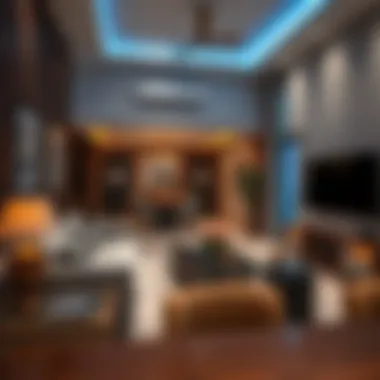 Comfortable living space with modern furnishings