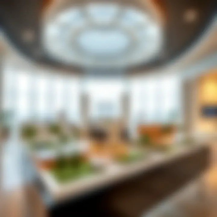 Presentation of a property model at the Omniyat sales office