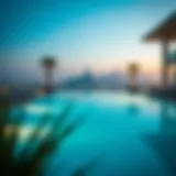 Luxurious private pool with scenic view