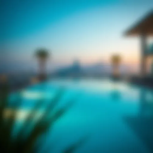 Luxurious private pool with scenic view