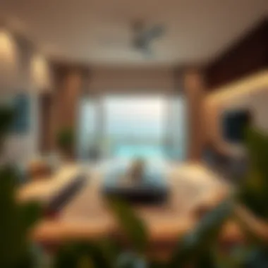 Modern Living Room with Pool Access Modern living room with pool access