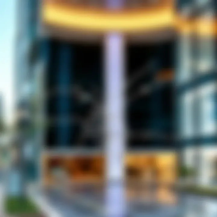 Map highlighting commercial zones in Al Barsha