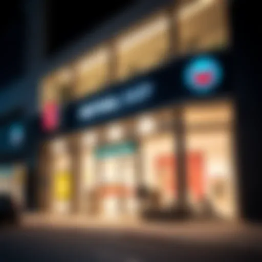 Exterior view of a modern retail shop in Al Barsha