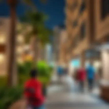 Lively Community Scene in Bur Dubai Vibrant community view in Bur Dubai highlighting lifestyle options