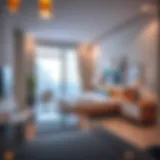 Modern studio flat interior in Bur Dubai showcasing stylish decor