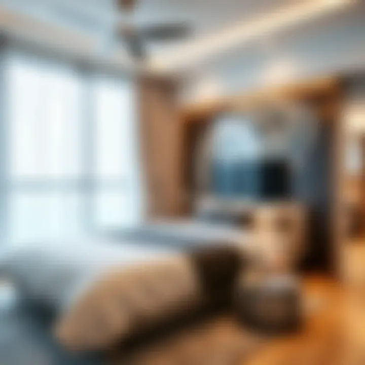 Contemporary studio room interior showcasing modern design