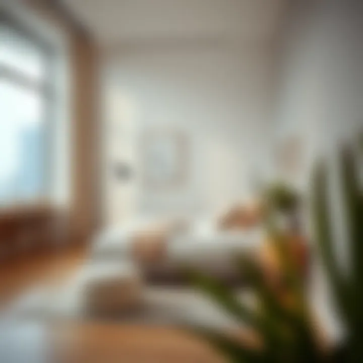 Cozy studio room featuring minimalist decor