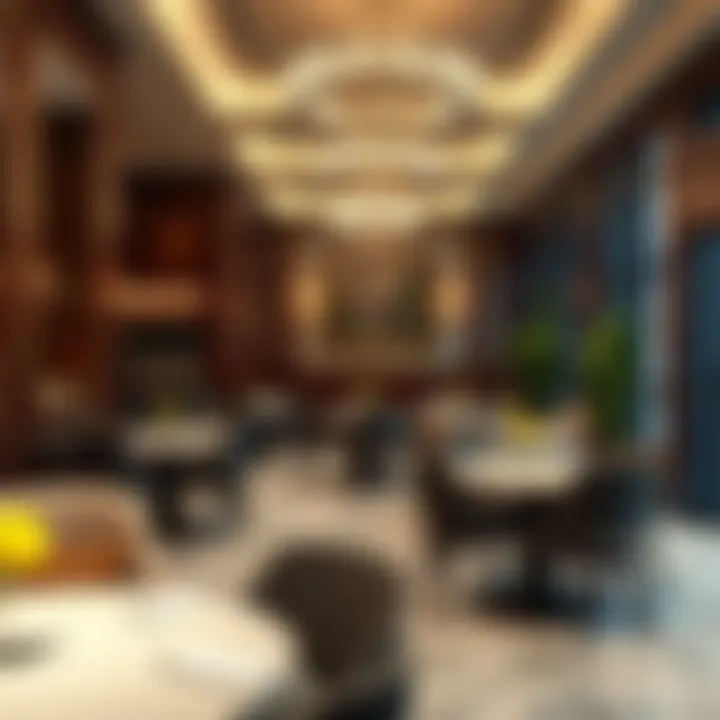 Elegant interior of a luxurious café in Jumeirah