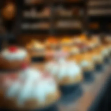 Signature pastries displayed in a trendy Jumeirah café