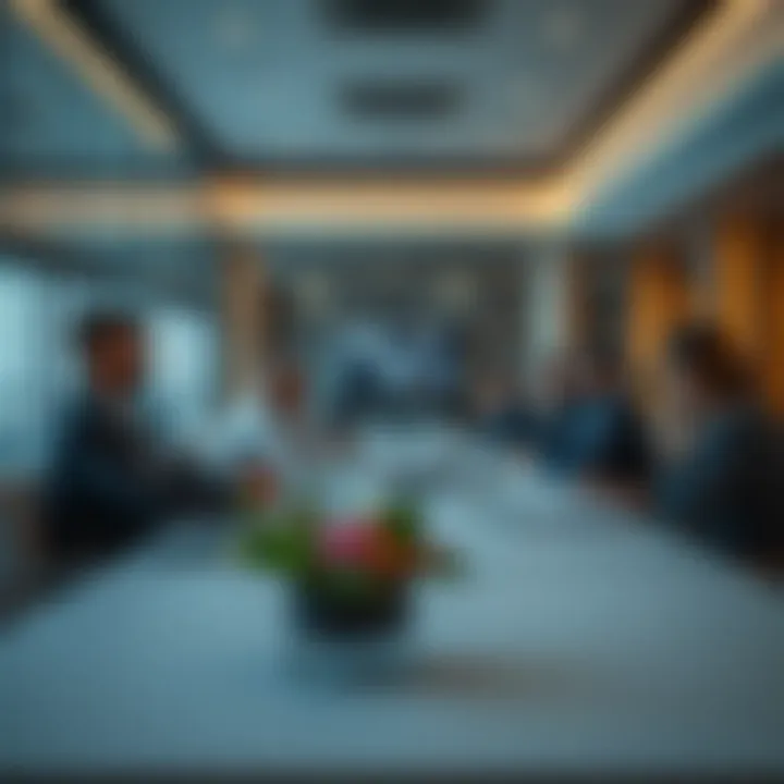 Strategic Discussions on Dubai Real Estate Investments Real estate investment meeting with professionals discussing market trends